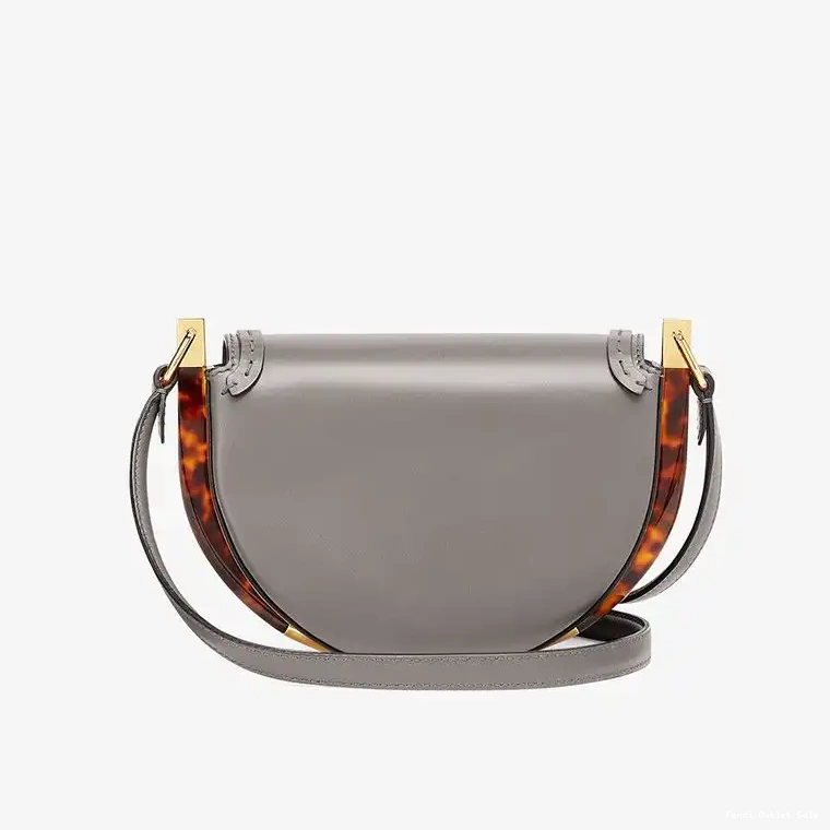 Affordable Moonlight Fendi Bag Calf Leather Grey In Logo ROMA 0428